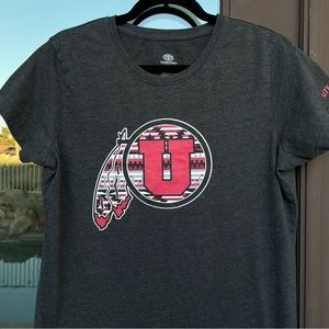Utah Utes "Ute Proud" Charcoal Crew Tee L